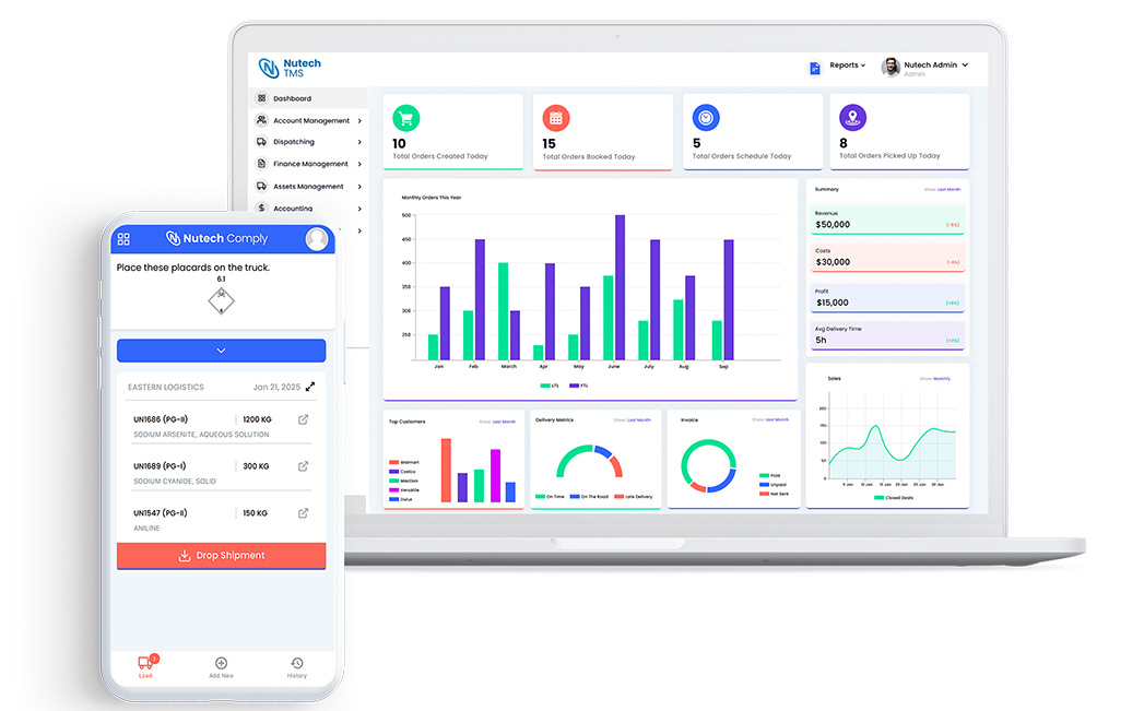 Nutech TMS & Nutech Comply Screen